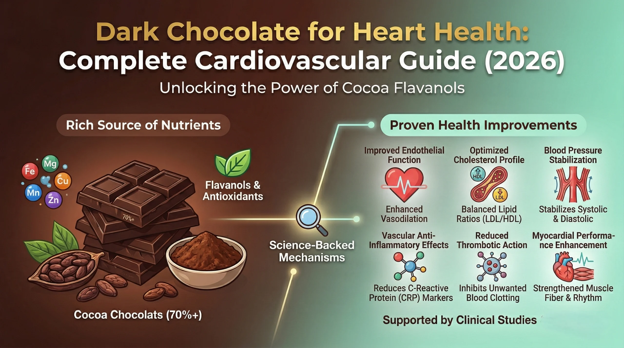 Dark Chocolate for Heart Health: Complete Cardiovascular Guide